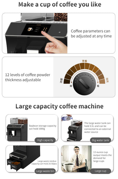 Super Automatic Espresso Machine Coffee & Cappuccino with 1 Cases of 6 Kg of Italian Espresso