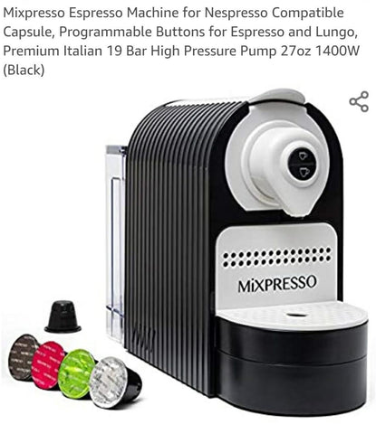 5 cases x 100 pod  Nespresso Cialda / Free Machine