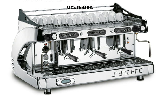 Synchro Espresso Coffee Machine 3 Group with Grinder