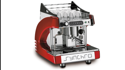 Synchro One Group Professional Machine 1 group 110 volt rosso Ferrari With Professional Grinder