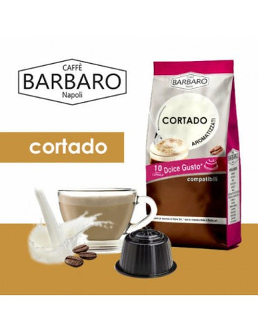 Caffe Barbaro Dolce Gusto Compatible Cortado Coffee Barbaro 100 Capsules 14Gr
